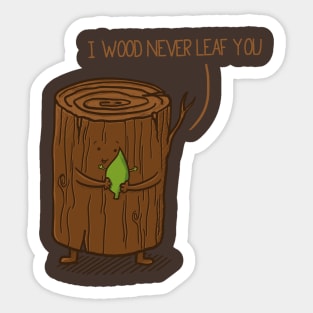 I wood Never... Sticker